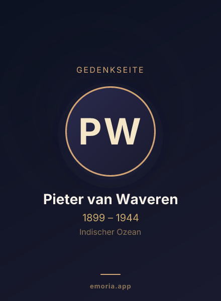 Gedenkportrait von Pieter van Waveren