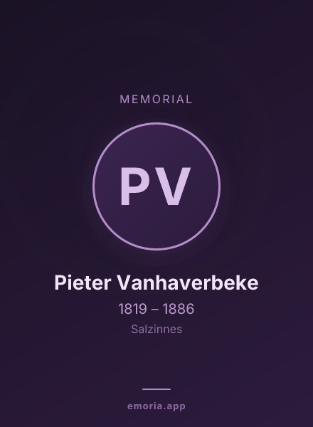 Memorial portrait of Pieter Vanhaverbeke