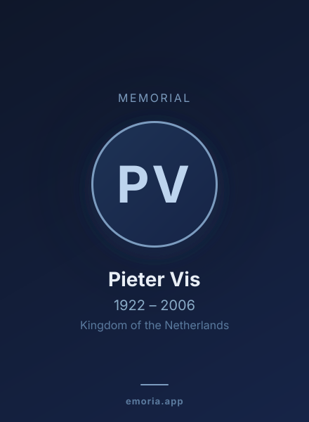 Memorial portrait of Pieter Vis