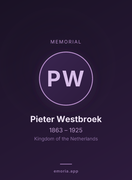 Memorial portrait of Pieter Westbroek