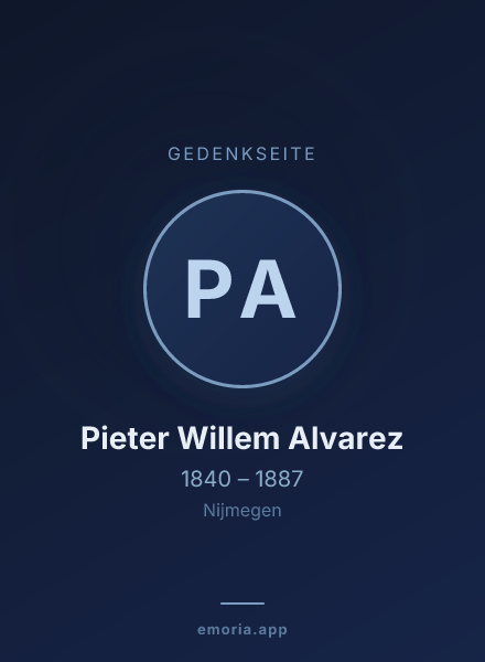 Gedenkportrait von Pieter Willem Alvarez