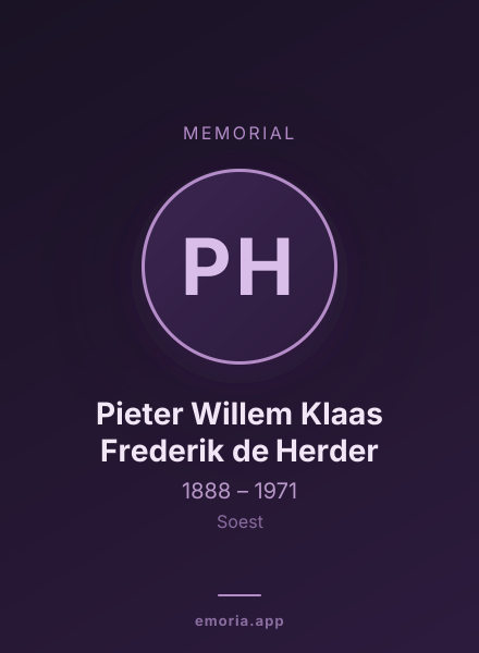 Memorial portrait of Pieter Willem Klaas Frederik de Herder