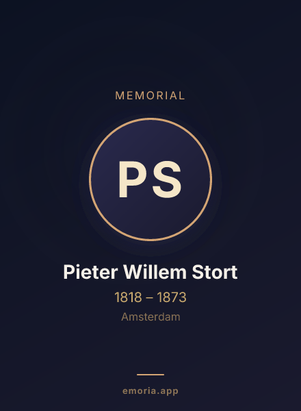 Memorial portrait of Pieter Willem Stort