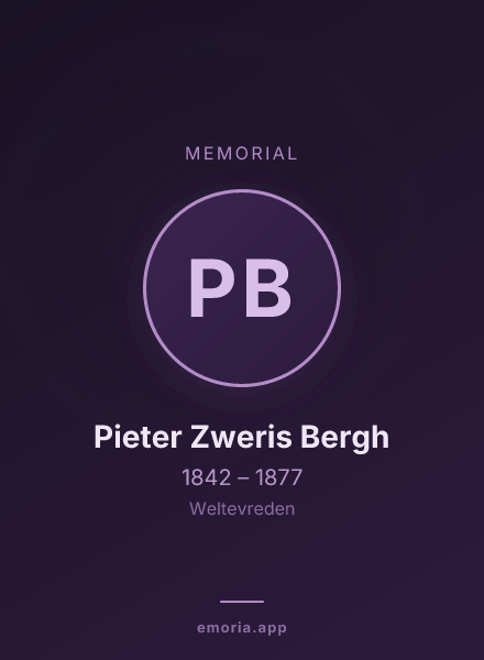 Memorial portrait of Pieter Zweris Bergh
