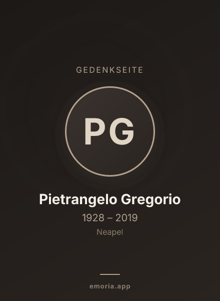 Gedenkportrait von Pietrangelo Gregorio