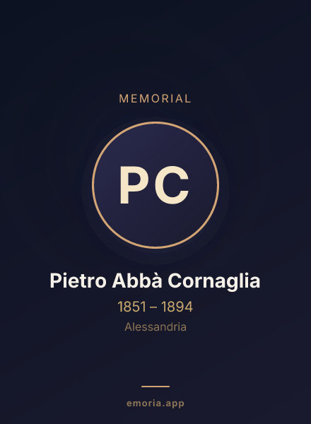 Memorial portrait of Pietro Abbà Cornaglia