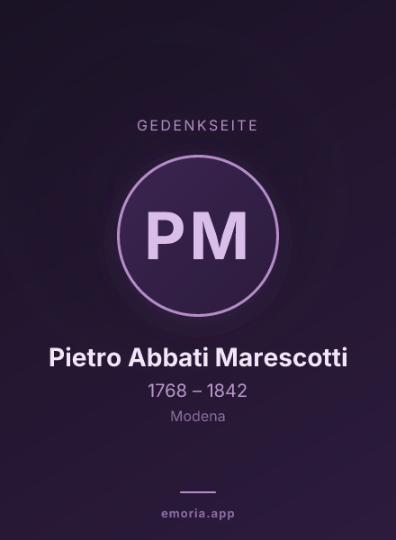 Gedenkportrait von Pietro Abbati Marescotti