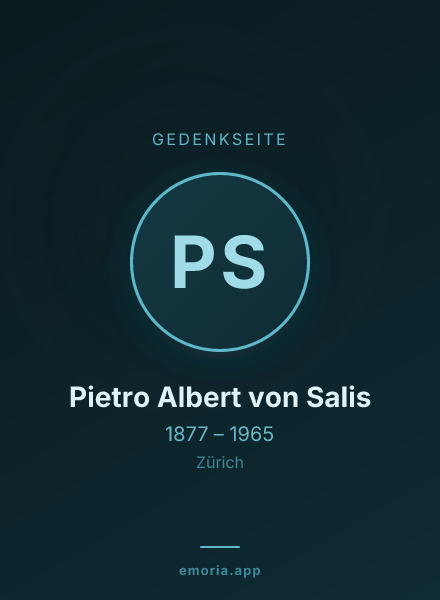 Gedenkportrait von Pietro Albert von Salis