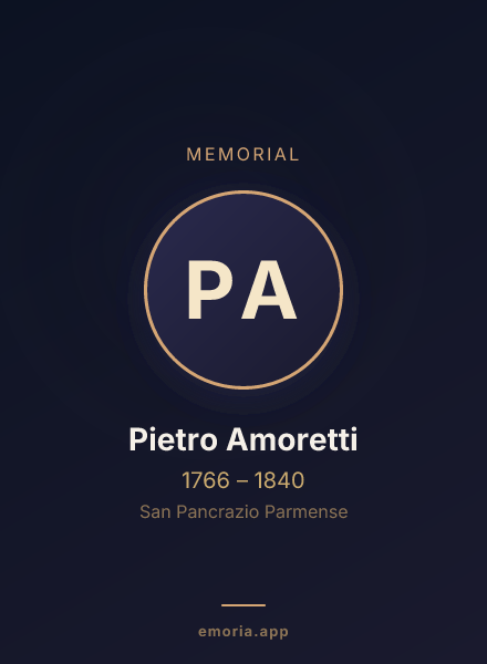 Memorial portrait of Pietro Amoretti