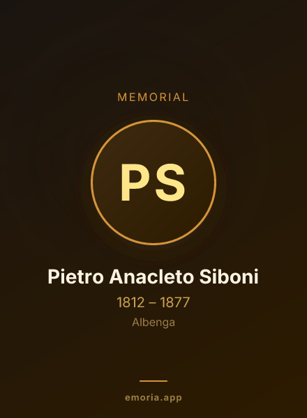 Memorial portrait of Pietro Anacleto Siboni