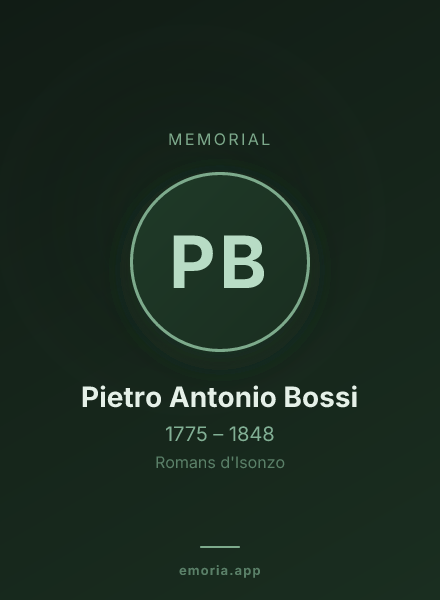 Memorial portrait of Pietro Antonio Bossi