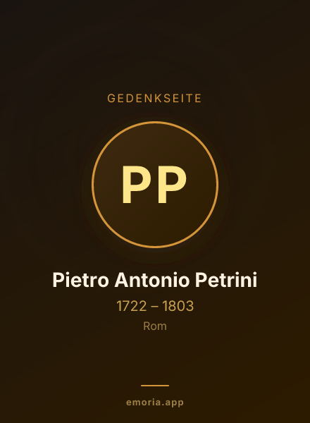 Gedenkportrait von Pietro Antonio Petrini