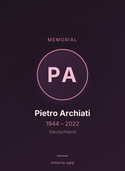 Memorial portrait of Pietro Archiati
