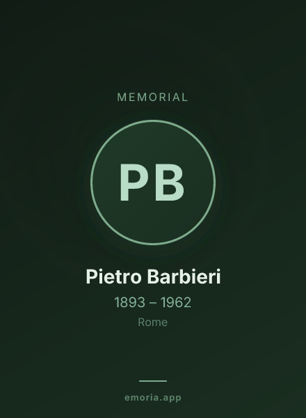 Memorial portrait of Pietro Barbieri