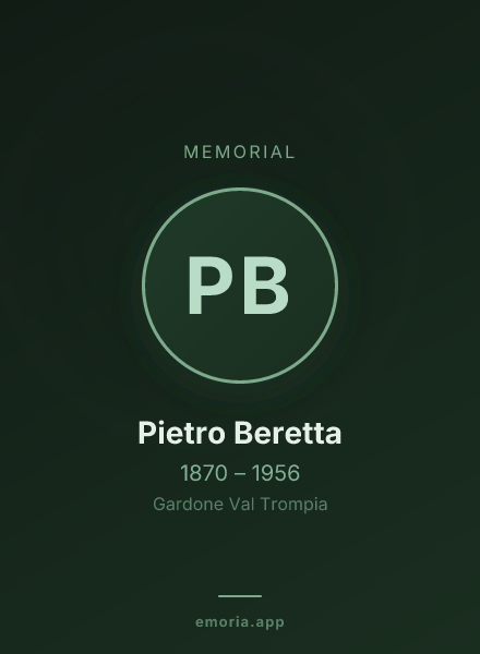 Memorial portrait of Pietro Beretta
