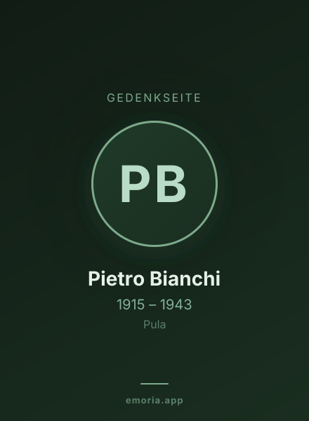 Gedenkportrait von Pietro Bianchi