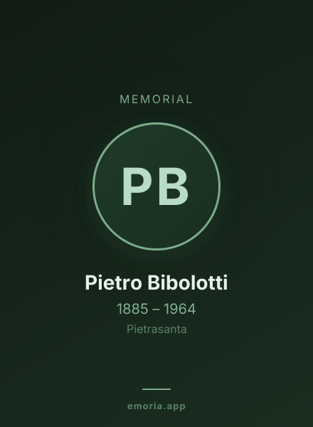 Memorial portrait of Pietro Bibolotti