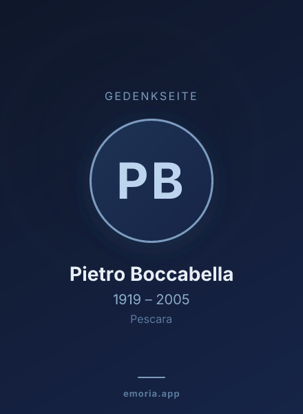 Gedenkportrait von Pietro Boccabella