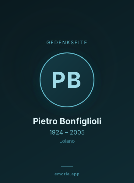 Gedenkportrait von Pietro Bonfiglioli