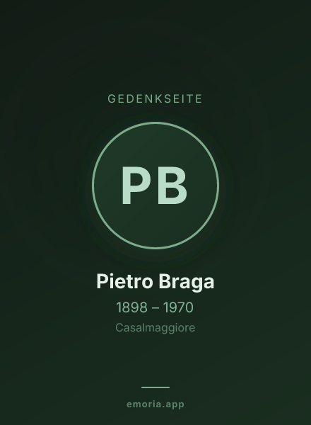 Gedenkportrait von Pietro Braga