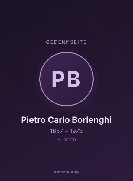 Gedenkportrait von Pietro Carlo Borlenghi