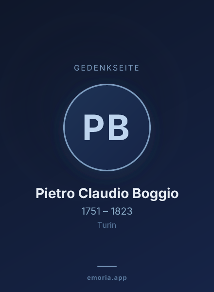 Gedenkportrait von Pietro Claudio Boggio
