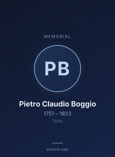 Memorial portrait of Pietro Claudio Boggio