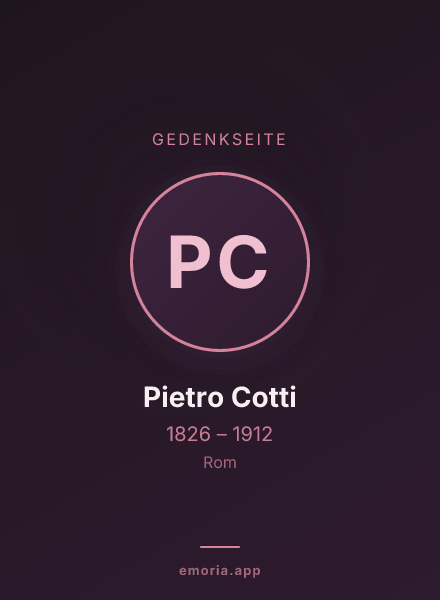 Gedenkportrait von Pietro Cotti