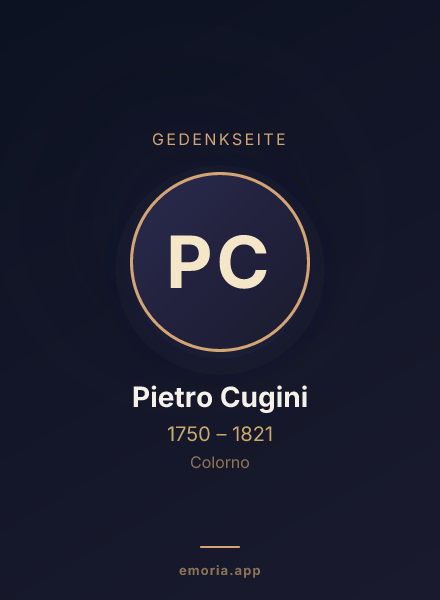 Gedenkportrait von Pietro Cugini