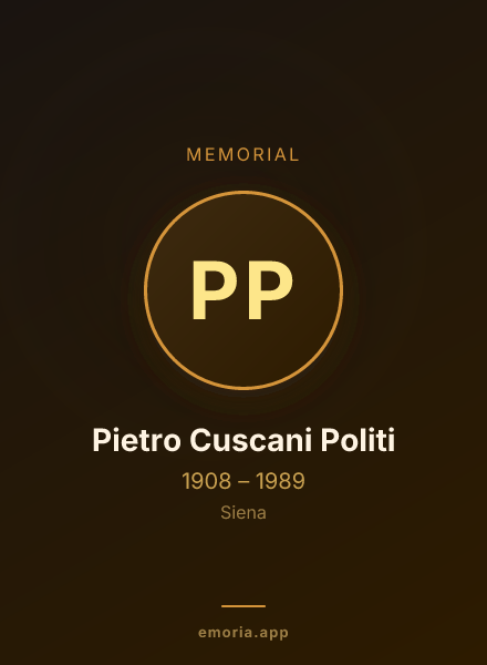 Memorial portrait of Pietro Cuscani Politi