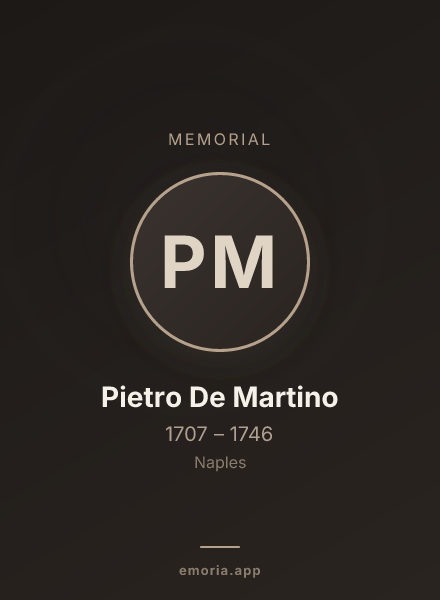 Memorial portrait of Pietro De Martino
