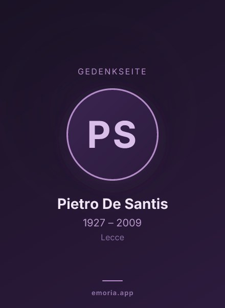 Gedenkportrait von Pietro De Santis
