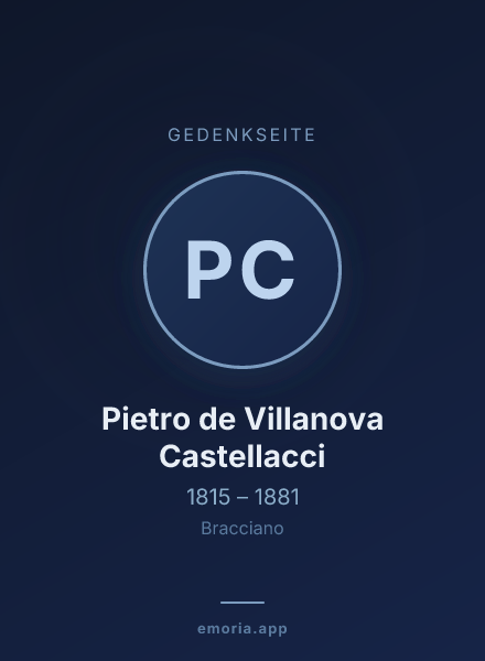 Gedenkportrait von Pietro de Villanova Castellacci