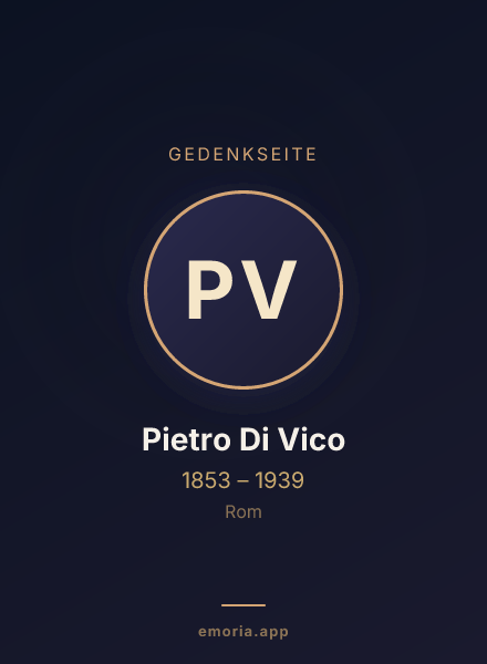 Gedenkportrait von Pietro Di Vico