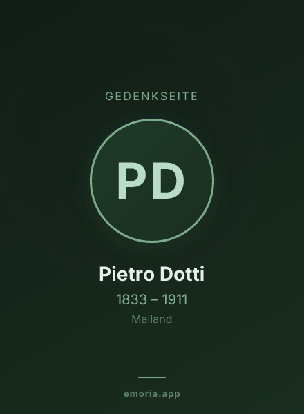 Gedenkportrait von Pietro Dotti