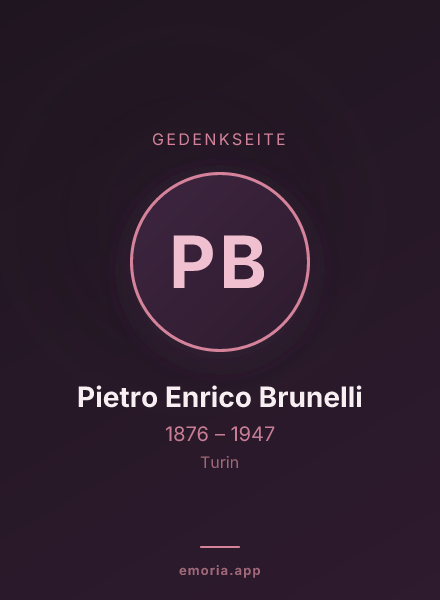 Gedenkportrait von Pietro Enrico Brunelli