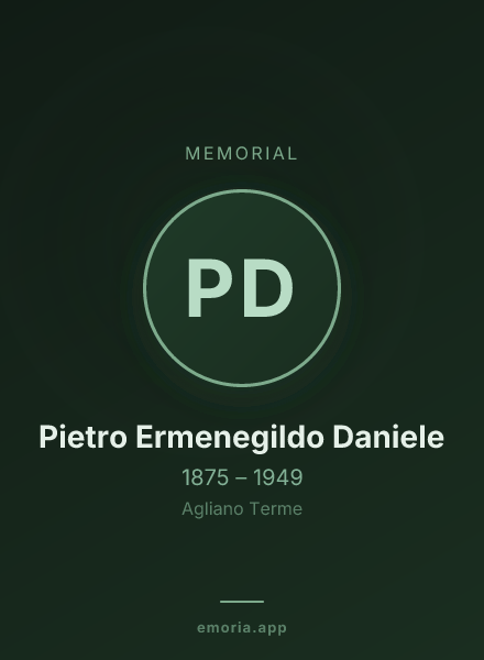 Memorial portrait of Pietro Ermenegildo Daniele