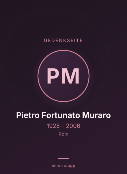 Gedenkportrait von Pietro Fortunato Muraro
