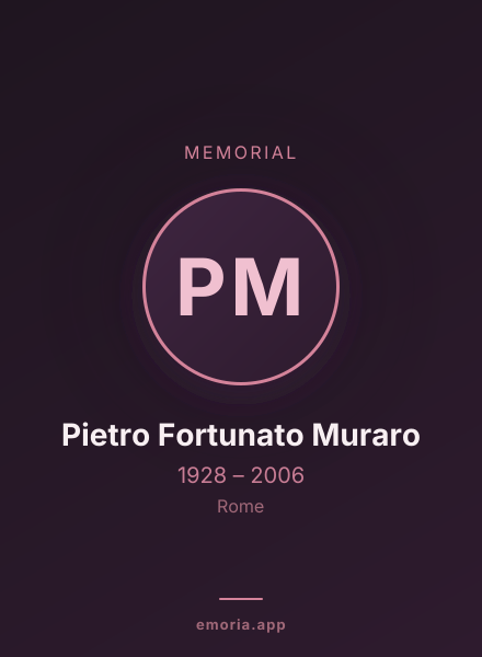 Memorial portrait of Pietro Fortunato Muraro