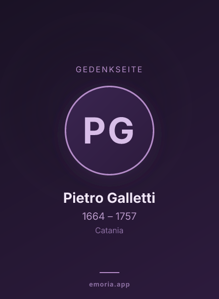 Gedenkportrait von Pietro Galletti