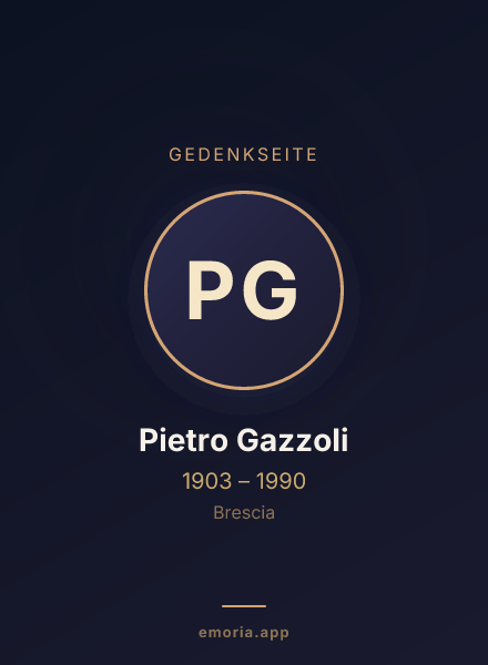 Gedenkportrait von Pietro Gazzoli
