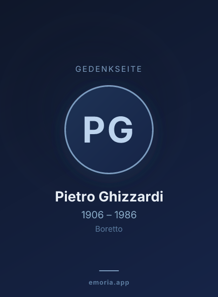 Gedenkportrait von Pietro Ghizzardi