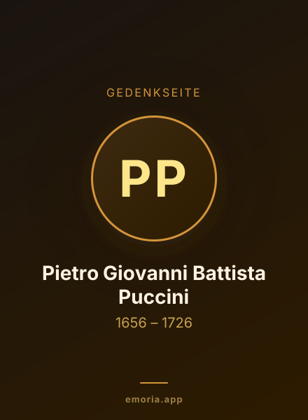 Gedenkportrait von Pietro Giovanni Battista Puccini