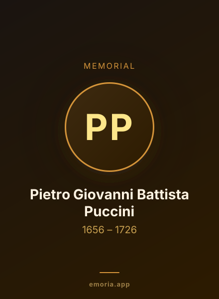 Memorial portrait of Pietro Giovanni Battista Puccini