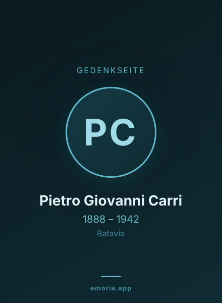 Gedenkportrait von Pietro Giovanni Carri