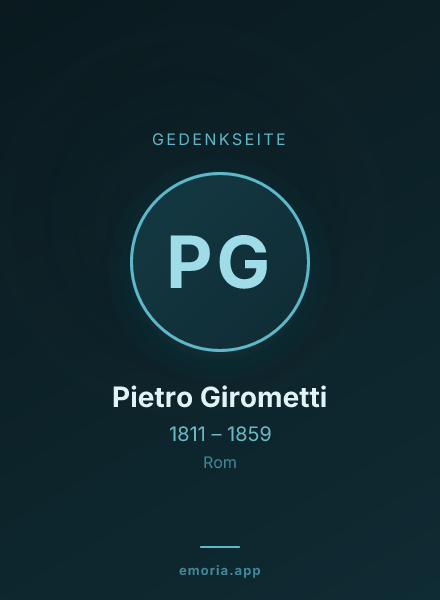Gedenkportrait von Pietro Girometti