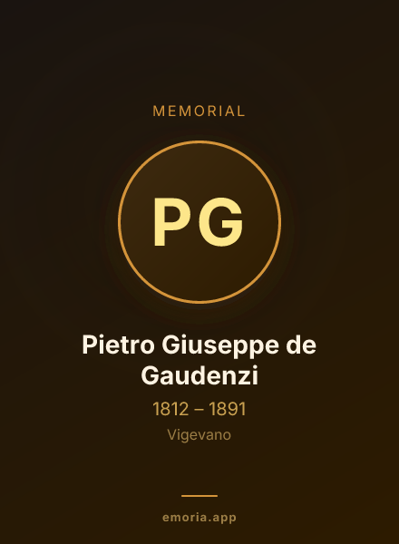 Memorial portrait of Pietro Giuseppe de Gaudenzi