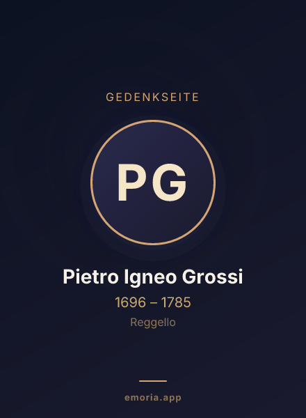 Gedenkportrait von Pietro Igneo Grossi