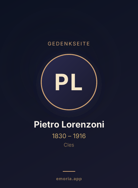 Gedenkportrait von Pietro Lorenzoni