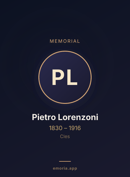 Memorial portrait of Pietro Lorenzoni